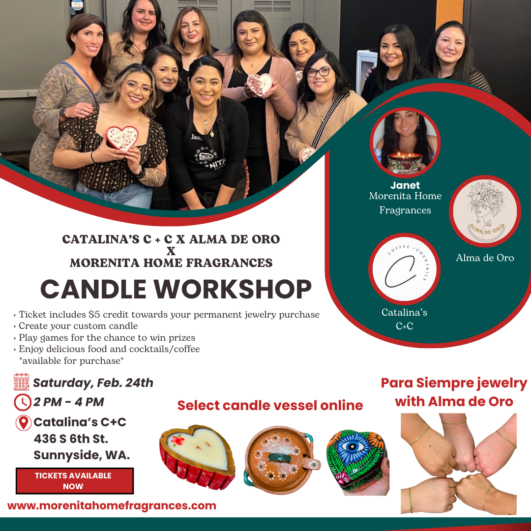 Catalina’s C+C X Alma de oro X Morenita Home Fragrances Workshop